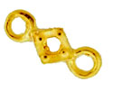 14KY CAST SQ BEZEL W/2 RINGS .02