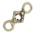 14KW CAST SQ BEZEL W/2 RINGS .02