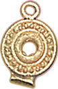 14KW CAST BEADED CIRCLE W/LOOP .10