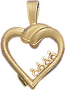 14KW CAST HEART PENDANT 4/.03