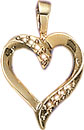 14KW CAST HEART PENDANT 5/.015/.02