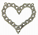 14KW CAST HEART PENDANT 22-.10