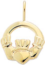 14KY XSMALL IRISH CLADDAGH CHARM 8.75mm