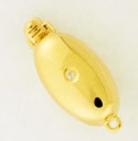 14KY SHINY OVAL CLASP W/2 DIA 15x8.5mm