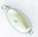 14KW SHINY OVAL CLASP W/2 DIA 15x8.5mm