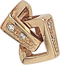 14KY 2 PART NOTCH CLASP W/DIAS.