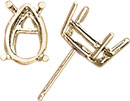 14KY 4PR PEAR SHAPE WIRE STUDS 4.5x2.5mm