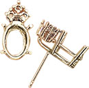 14KY 4PR WIRE STUD 5x3mm OVAL & 3/.02