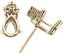 14KY 4PR WIRE STUD 4x2.5mm PEAR & 3/.02