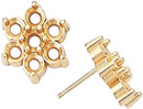 14KY 7 STONE CLUSTER EARRING FOR 7/.07
