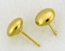 14KY SHINY FLAT STUD 6mm