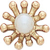 14KY 8mm SPOKED EARRING W/3.5mm PEARL
