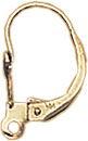 18KY EURO WIRE W/FLEUR DE LIS 13.75x8.75mm