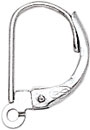 S.S. PLAIN EURO WIRE W/RING 15.5x9.25mm