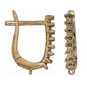14KW RUSSIAN BACK EARRING 8/.015 EA 12mm