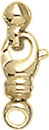 18KY 2 PART CLAW LOCK W/END RINGS 16x5mm