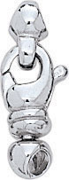 18KW 2 PART CLAW LOCK W/END RINGS 16x5mm