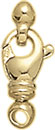18KY 2 PART CLAW LOCK W/END RINGS 17x7mm