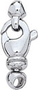 18KW 2 PART CLAW LOCK W/END RINGS 17x7mm