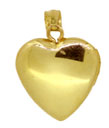 14KY 16MM SHINY HEART LOCKET