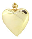 14KY 20mm SHINY HEART LOCKET