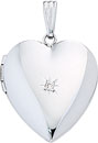 14KW SHINY HEART LOCKET W/DIA 19mm