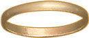18KY 1/2 RD PLAIN WEDDING BAND 2mm SZ 10