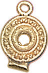 14KW CAST BEADED CIRCLE W/LOOP .10