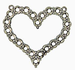 14KW CAST HEART PENDANT 22-.10