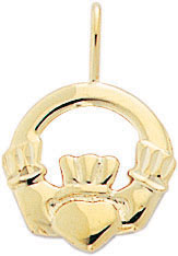 14KY XSMALL IRISH CLADDAGH CHARM 8.75mm