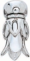 14KW PEARL CLASP W/ FLORAL DESIGN