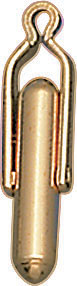 18KY HVY BARREL CUFF LINK BACK W/SWIVEL