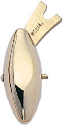 18KY OVAL CUFF LINK BACK 14.5x6mm