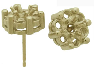 14KW CLUSTER EARRING FOR 1/.20 6/.10