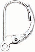 S.S. PLAIN EURO WIRE W/RING 15.5x9.25mm