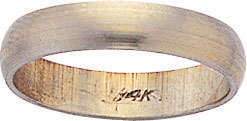 18KY 1/2 RD PLAIN WEDDING BAND 4mm SZ 10